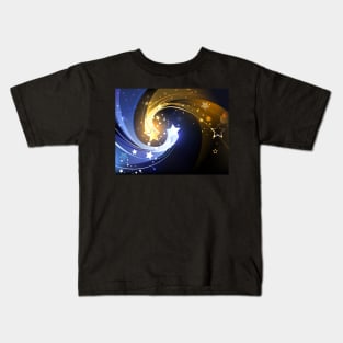 Background with Two Contrasting Stars Kids T-Shirt